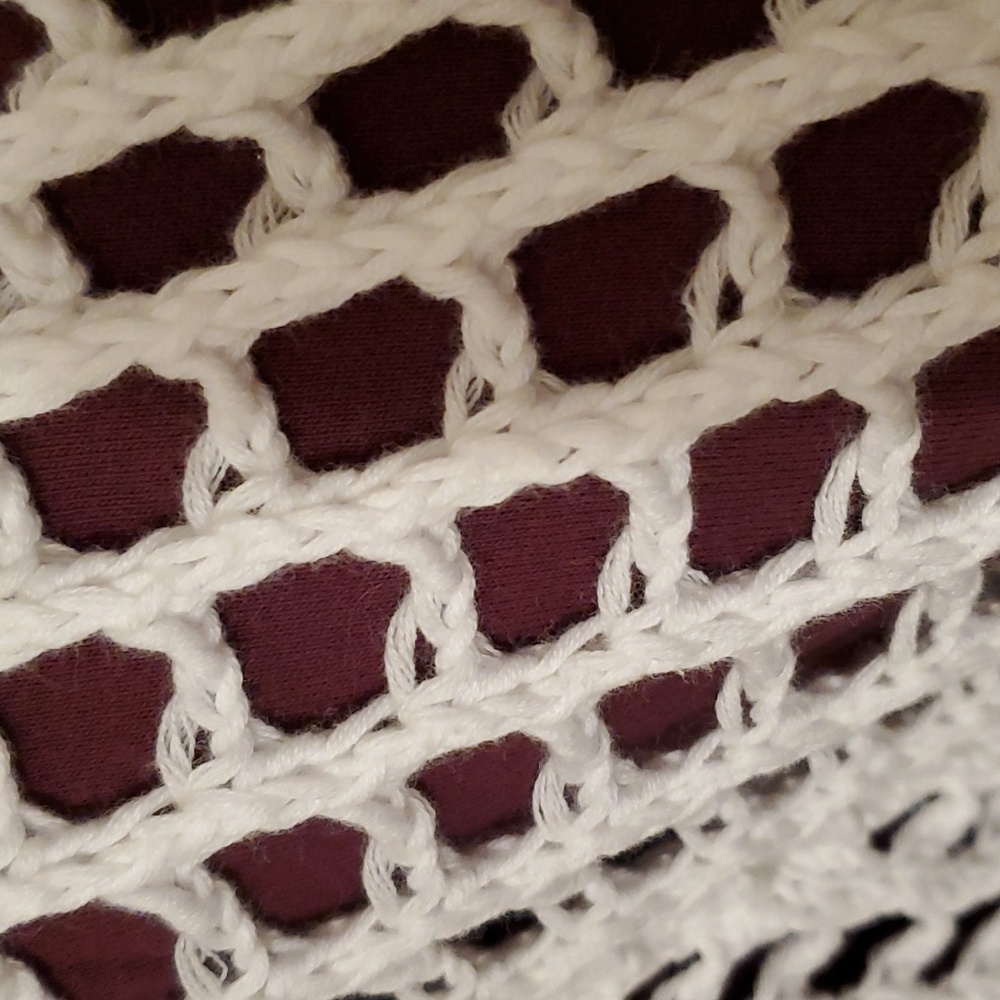 NWT White SZ Small Crocheted Sweater by BiBi - Picture 2 of 9